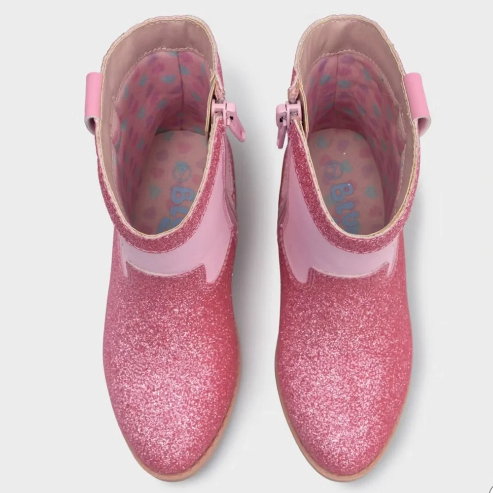 Toddler Girls Bluey Light Up Western Boots - Pink🌟RARE🌟